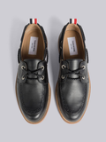  Giày Nam Thom Browne Vitello Calf Leather Boat Shoe 'Black' 