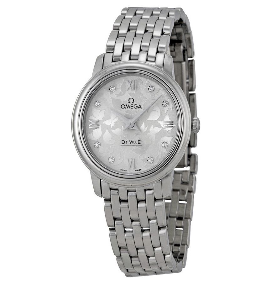  Đồng Hồ OMEGA De Ville Prestige Silver Diamond Dial Ladies Watch 
