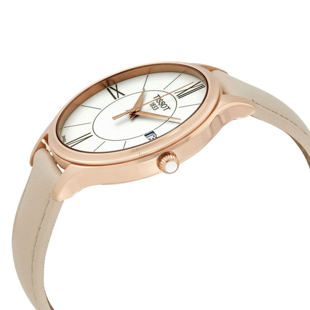  Đồng Hồ Nữ Tissot Bella Ora White Dial Leather 'White' 