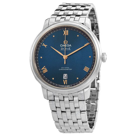  Đồng Hồ Nam OMEGA De Ville Prestige Automatic Chronometer 'Blue' Dial 