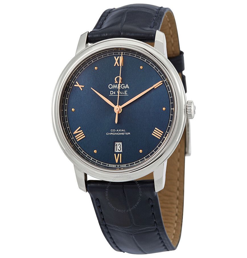  Đồng Hồ Nam OMEGA De Ville Prestige Automatic Chronometer 'Blue' Dial 