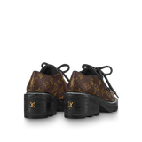  Giày Nữ Louis Vuitton Lv Beaubourg Platform Derby Patent 'Brown' 