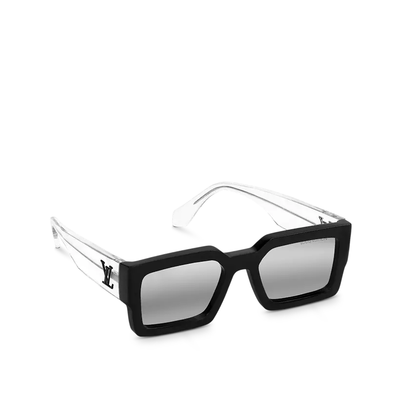  Kính Nam Louis Vuitton Class Square Transparent Black Silver 