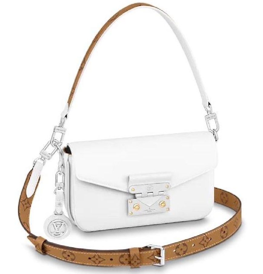NWT Louis Vuitton Swing M20395 Leather Crossbody Shoulder Bag Handbag,  White