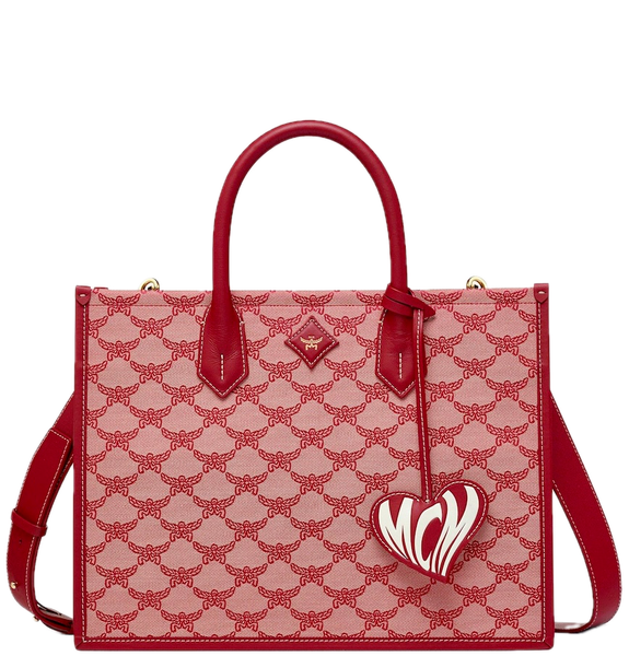  Túi Nữ MCM Himmel Tote 'Red' 