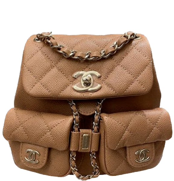  Balo Nữ Chanel Quilted Duma Backpack Hardware 'Caramel Beige' 