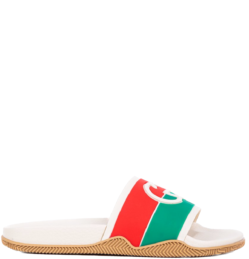  Dép Nam Gucci Interlocking G Slide Sandal 'Orange Green' 