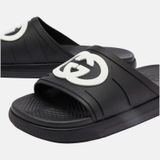  Dép Nam Gucci Interlocking G Slide Sandal 'Black' 