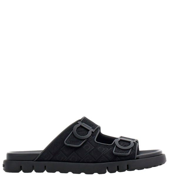  Dép Nam Salvatore Ferragamo Double-strap Sandal 'Black' 