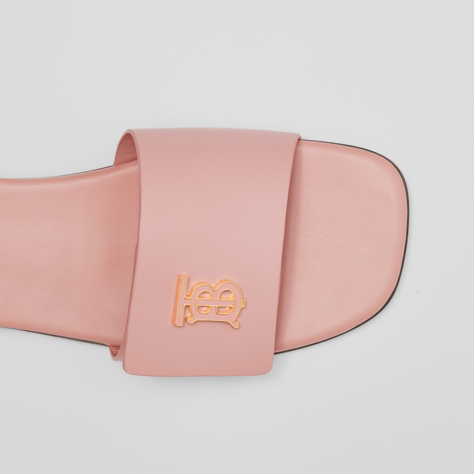Dép Nữ Burberry Monogram Motif Leather Slides 'Dusky Pink' 80631701 – LUXITY