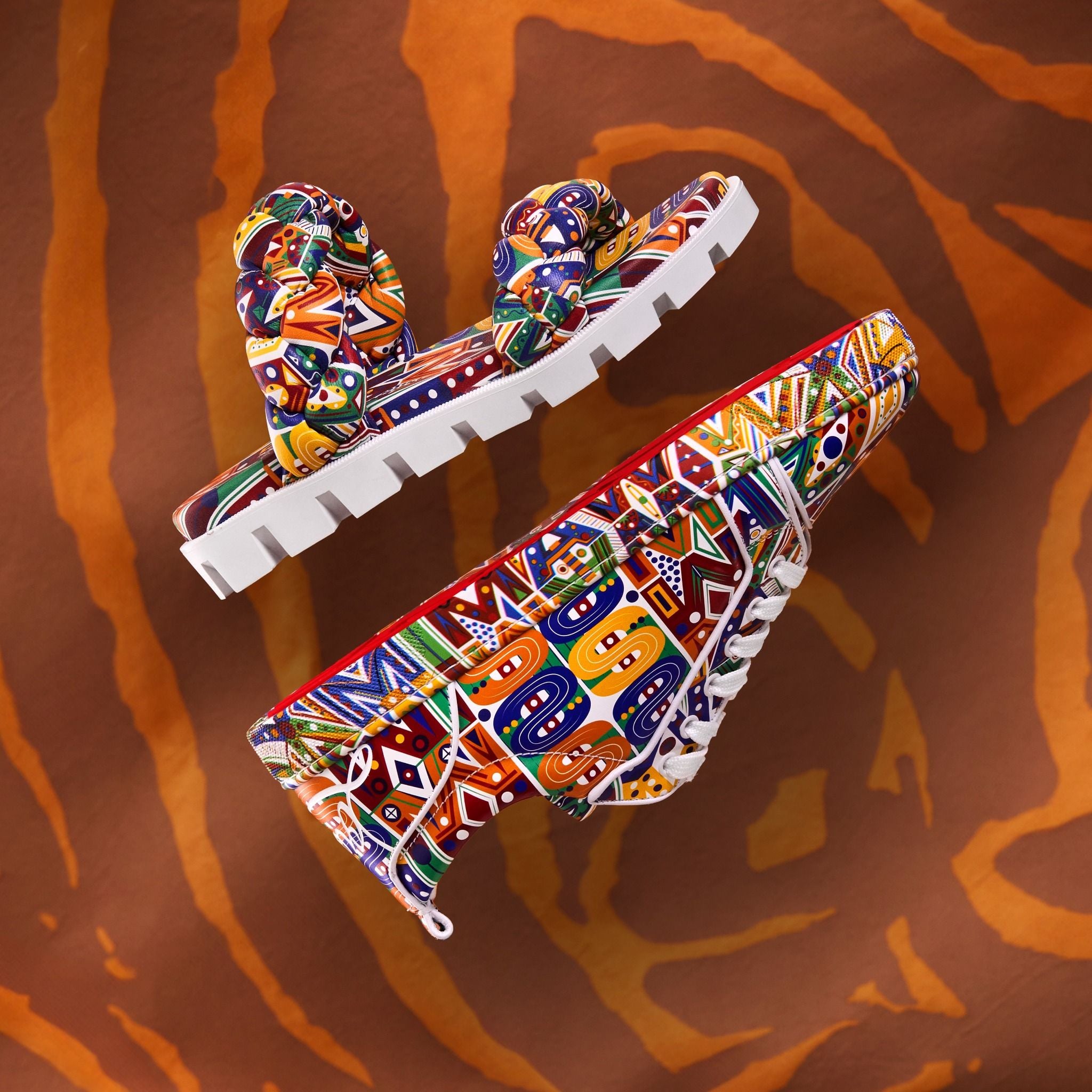  Dép Nữ Christian Louboutin Just Brio Braid 'Multicolor' 