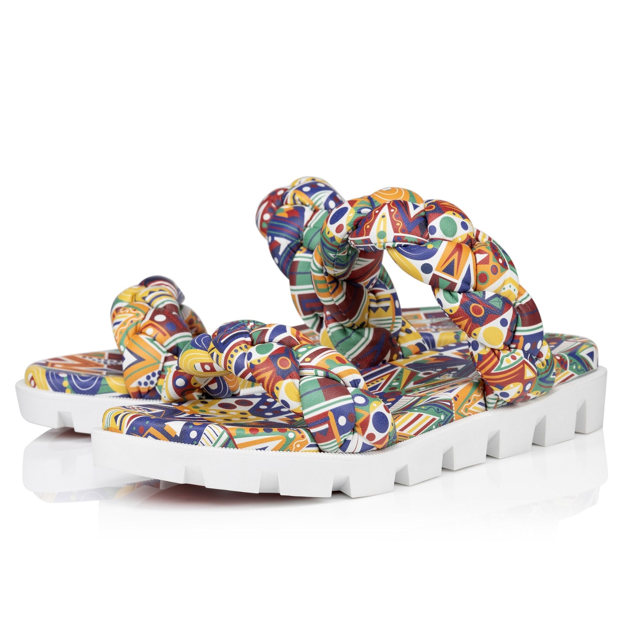 Dép Nữ Christian Louboutin Just Brio Braid 'Multicolor' 