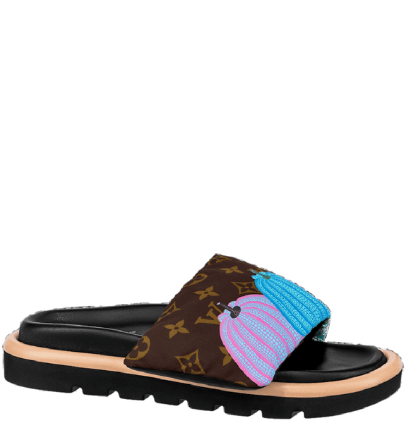  Dép Nữ Louis Vuitton LV x YK Pool Pillow Flat Comfort Mules 'Cacao Brown' 