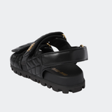  Dép Nữ Miu Miu Matelassé Sandal 'Black' 