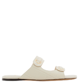  Dép Nữ Salvatore Ferragamo Gancini Ornament Slide 'Mascarpone' 