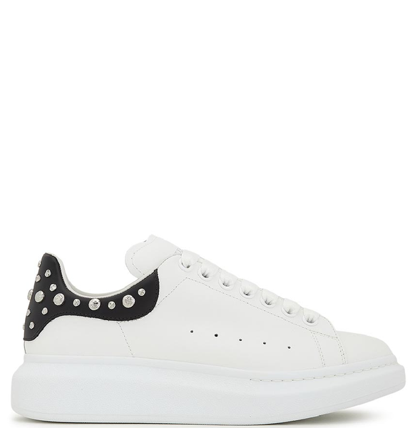  Giày Nam Alexander McQueen Stud Oversole 'Black White' 