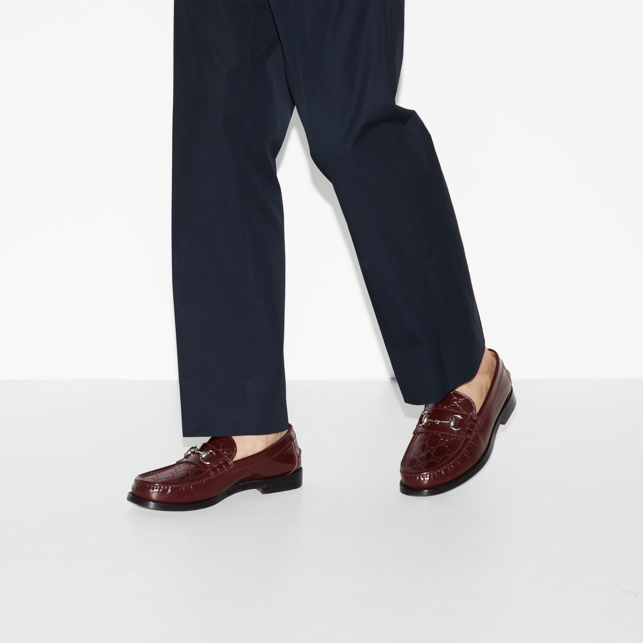  Giày Nam Gucci Gg Loafer With Horsebit 'Burgundy' 