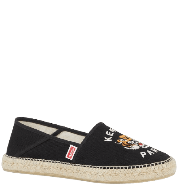  Giày Nam Kenzo Lucky Tiger Canvas Espadrilles 'Black' 