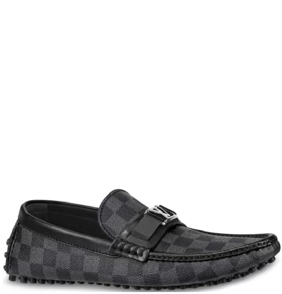 Giày Nam Louis Vuitton Hockenheim Moccasin Damier 'Graphite Canvas' 