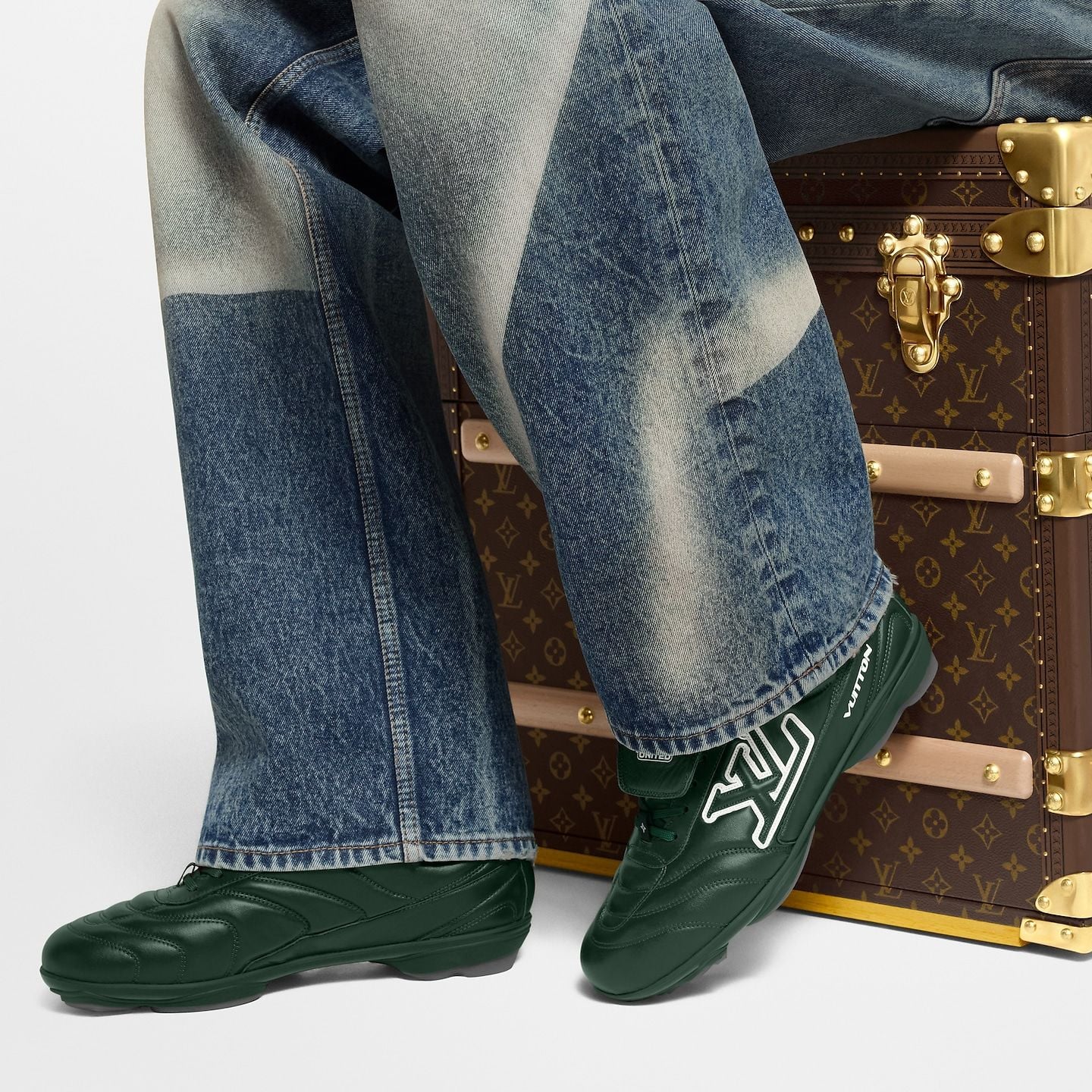  Giày Nam Louis Vuitton LV Footprint Football Trainers 'Green' 