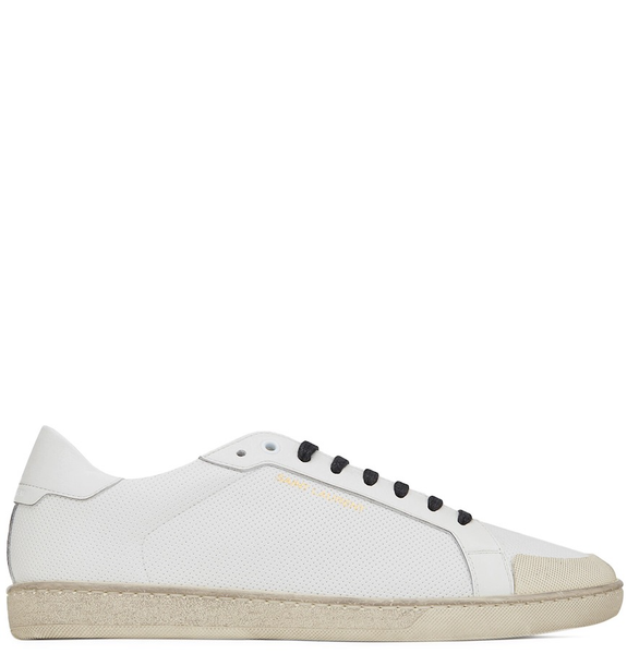  Giày Nam Saint Laurent  Court Classic Sl/39 Sneakers In Perforated Leather 'White' 