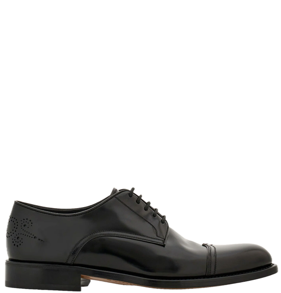  Giày Nam Salvatore Ferragamo Derby With Toe Cap 'Black' 