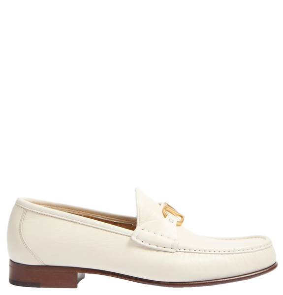  Giày Nam Valentino Vlogo Signature Kidskin Loafer 'Ivory' 