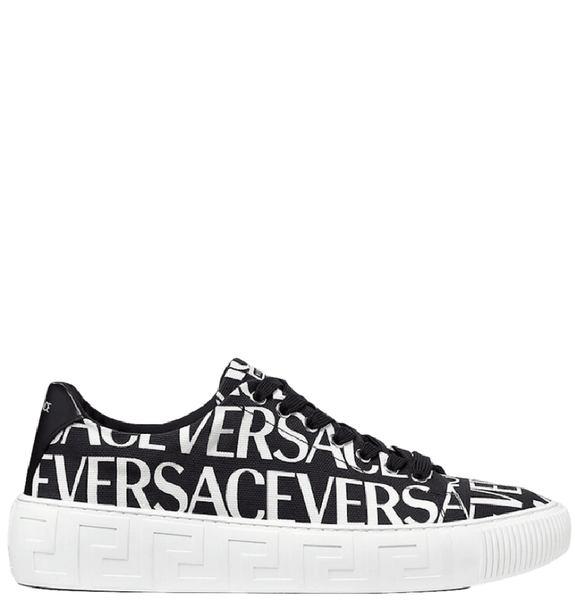  Giày Nam Versace Allover Greca Trainers 'Black' 