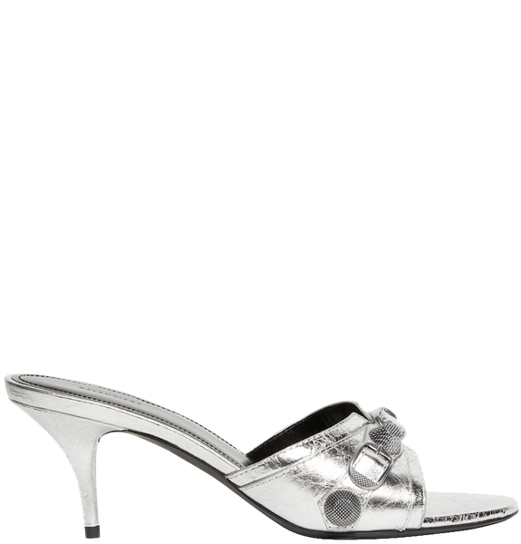  Giày Nữ Balenciaga Cagole 70mm Sandal Metallized 'Silver' 