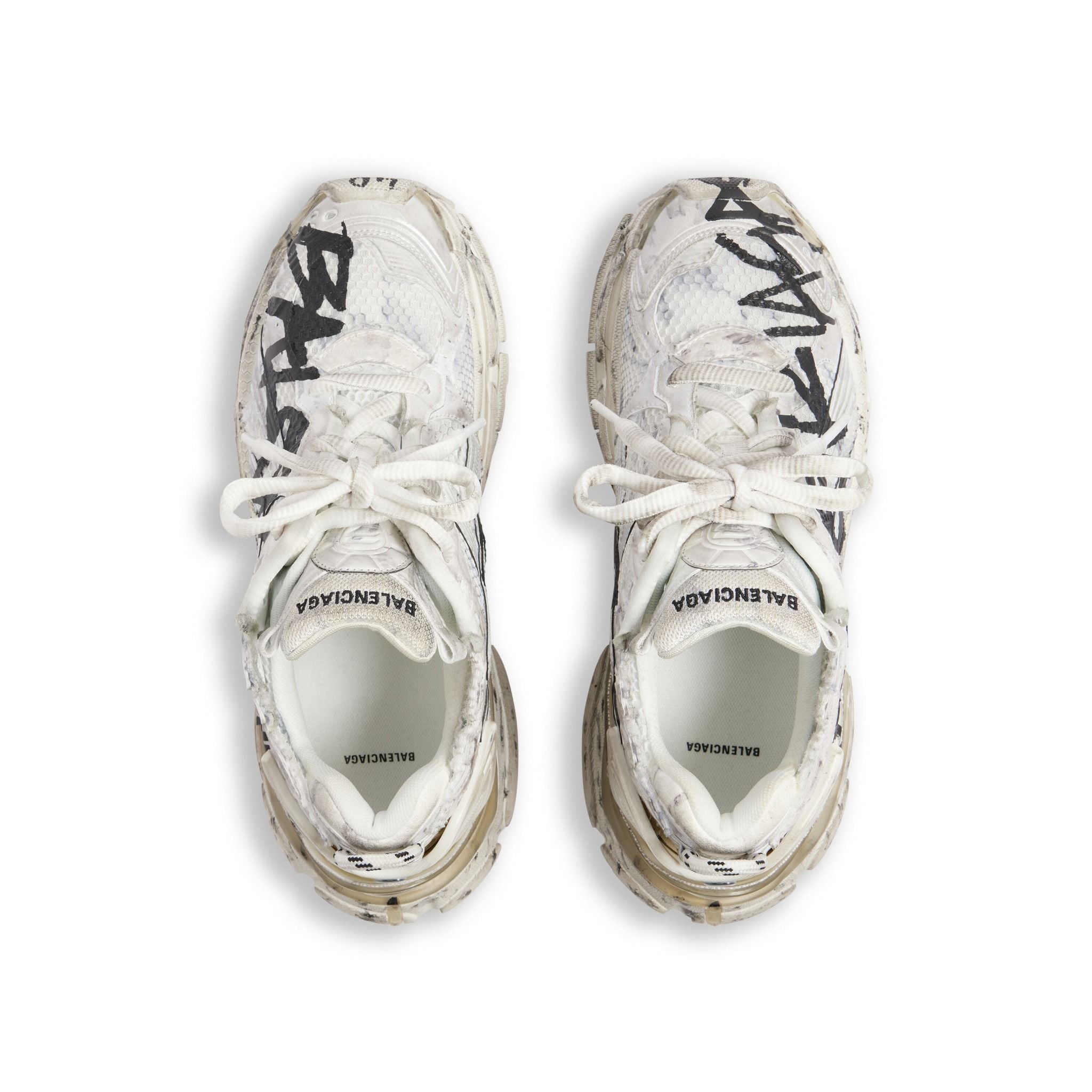  Giày Nữ Balenciaga Runner Graffiti Trainers 'White' 