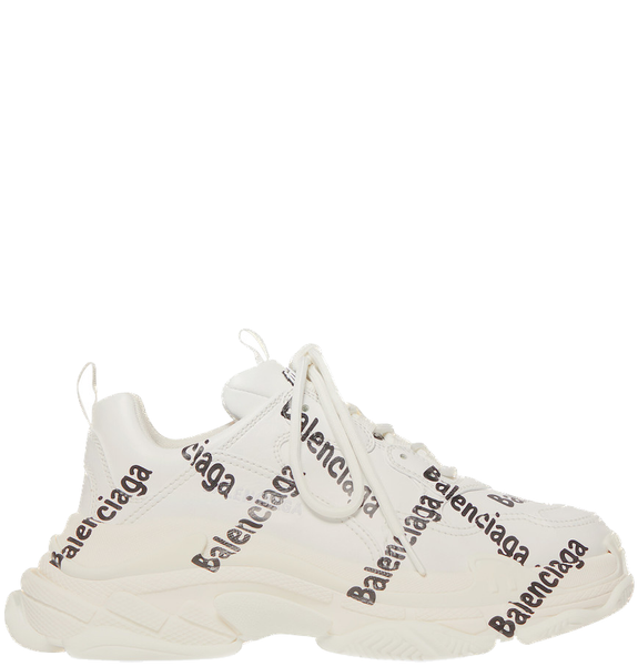  Giày Nữ Balenciaga Triple S Logotype Trainers 'White' 