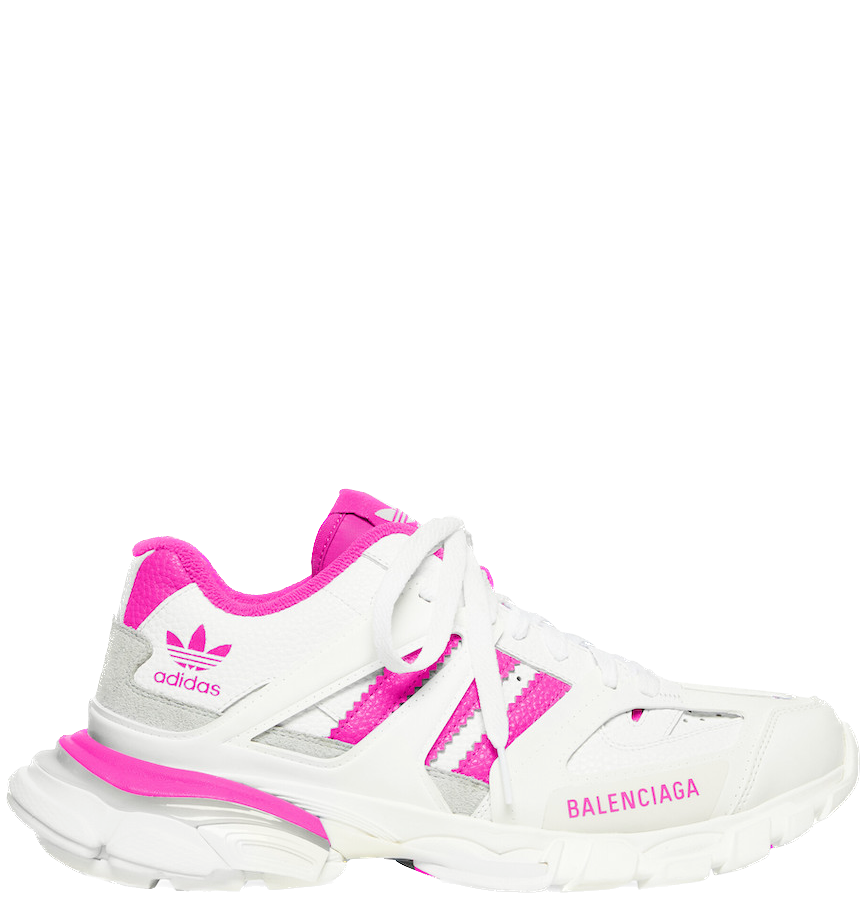  Giày Nữ Balenciaga x Adidas Track Forum Low Top Trainers 'White' 