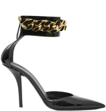  Giày Nữ Burberry Chain-link Detail Patent Leather Point-toe Pumps 'Black' 