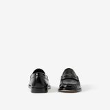  Giày Nữ Burberry Coin Detail Leather Penny Loafers 'Black' 