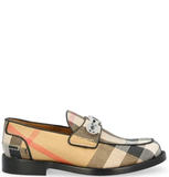 Giày Nữ Burberry Logo Detail Exaggerated Check Nylon Loafers 'Archive Beige' 
