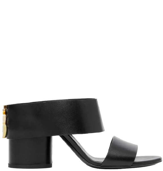 Giày Nữ Burberry Monogram Motif Leather Block-heel Sandals 'Black' 