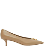  Giày Nữ Burberry Monogram Motif Leather Point-toe Pumps 'Chestnut Beige' 