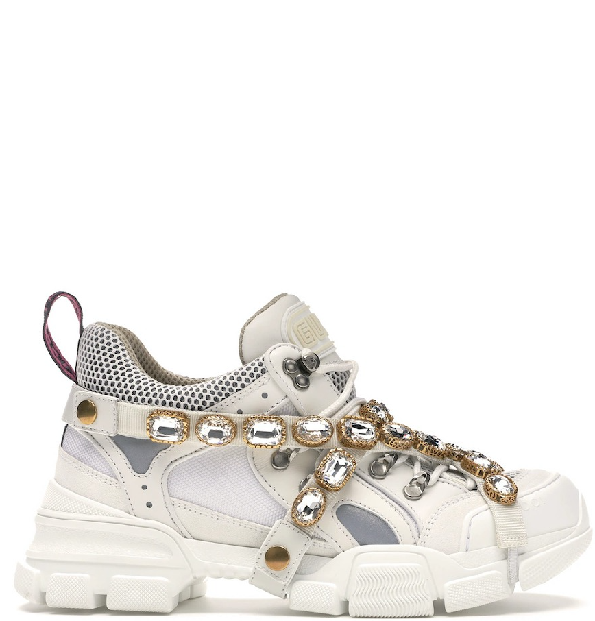 Giày Nữ Gucci Flashtrek Removable Crystal 'Ivory' 541445-GGZ50