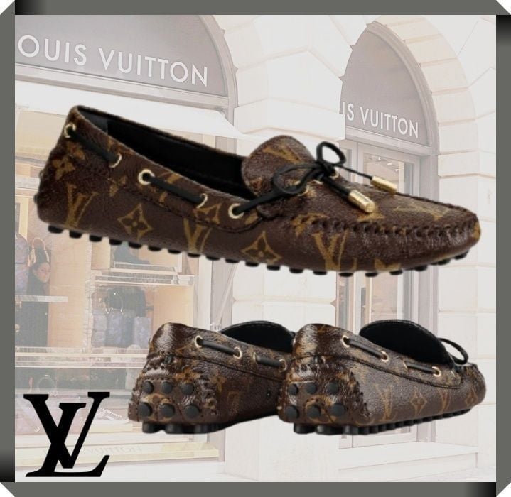  Giày Nữ Louis Vuitton Gloria Flat Moccasin 'Monogram' 
