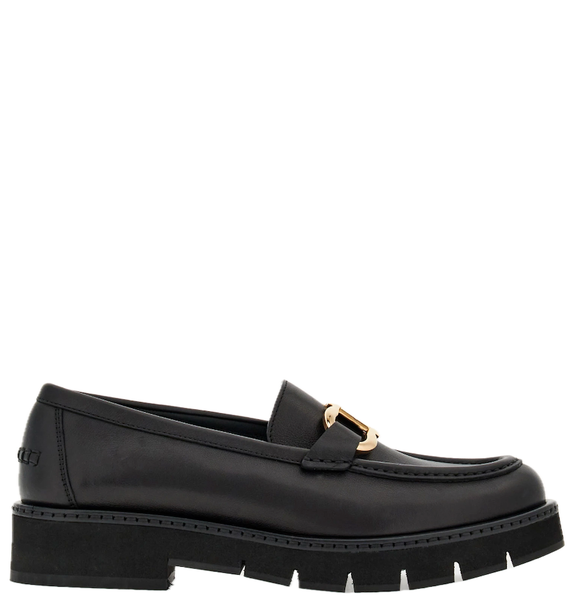  Giày Nữ Salvatore Ferragamo Moccasin Gancini Ornament 'Black' 