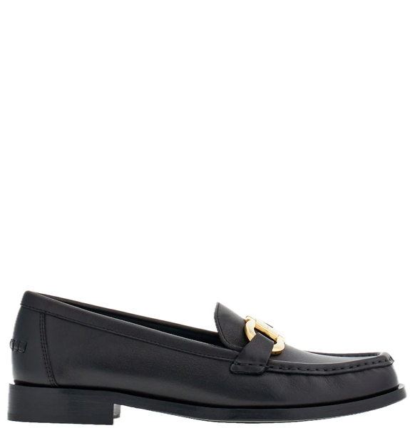  Giày Nữ Salvatore Ferragamo Moccasin Gancini Ornament 'Black' 