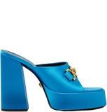  Giày Nữ Versace Aevitas Satin Platform Mules 'Blue' 