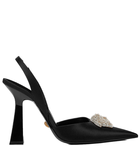  Giày Nữ Versace Crystal La Medusa Pumps 'Black' 