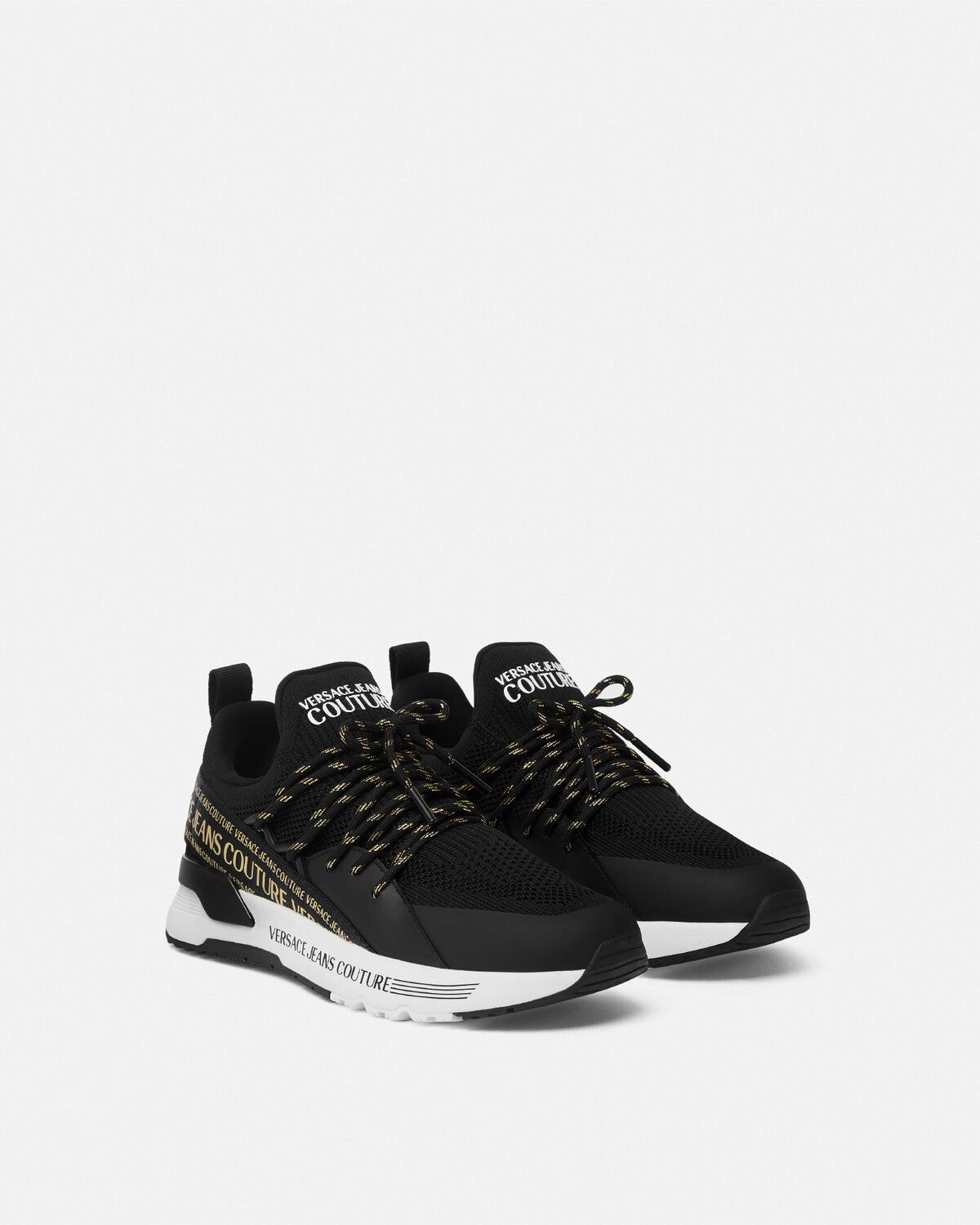  Giày Nữ Versace Jeans Couture Dynamic Logo Trainers 'Black' 
