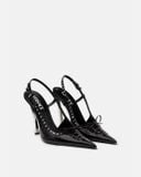  Giày Nữ Versace Laced Pin Point Pumps 'Black' 