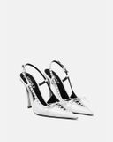  Giày Nữ Versace Laced Pin Point Pumps 'White' 