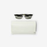  Kính Burberry Metal Shield Rectangular Sunglasses​ 'Silver' 
