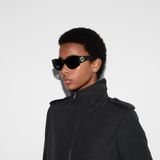  Kính Gucci Cat-eye Frame Sunglasses 'Solid Smoke' 