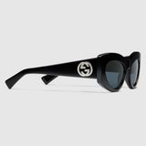  Kính Gucci Cat-eye Frame Sunglasses 'Solid Smoke' 