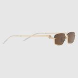  Kính Nữ Gucci Rectangular Frame Sunglasses 'Gold' 